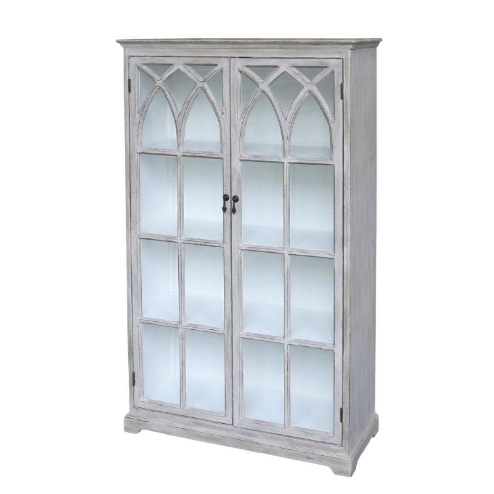Chemin De Campagne - Armoire vitrine en bois de sapin et verre 90 x 37 x 154 cm Chemin de campagne - Imagen 1