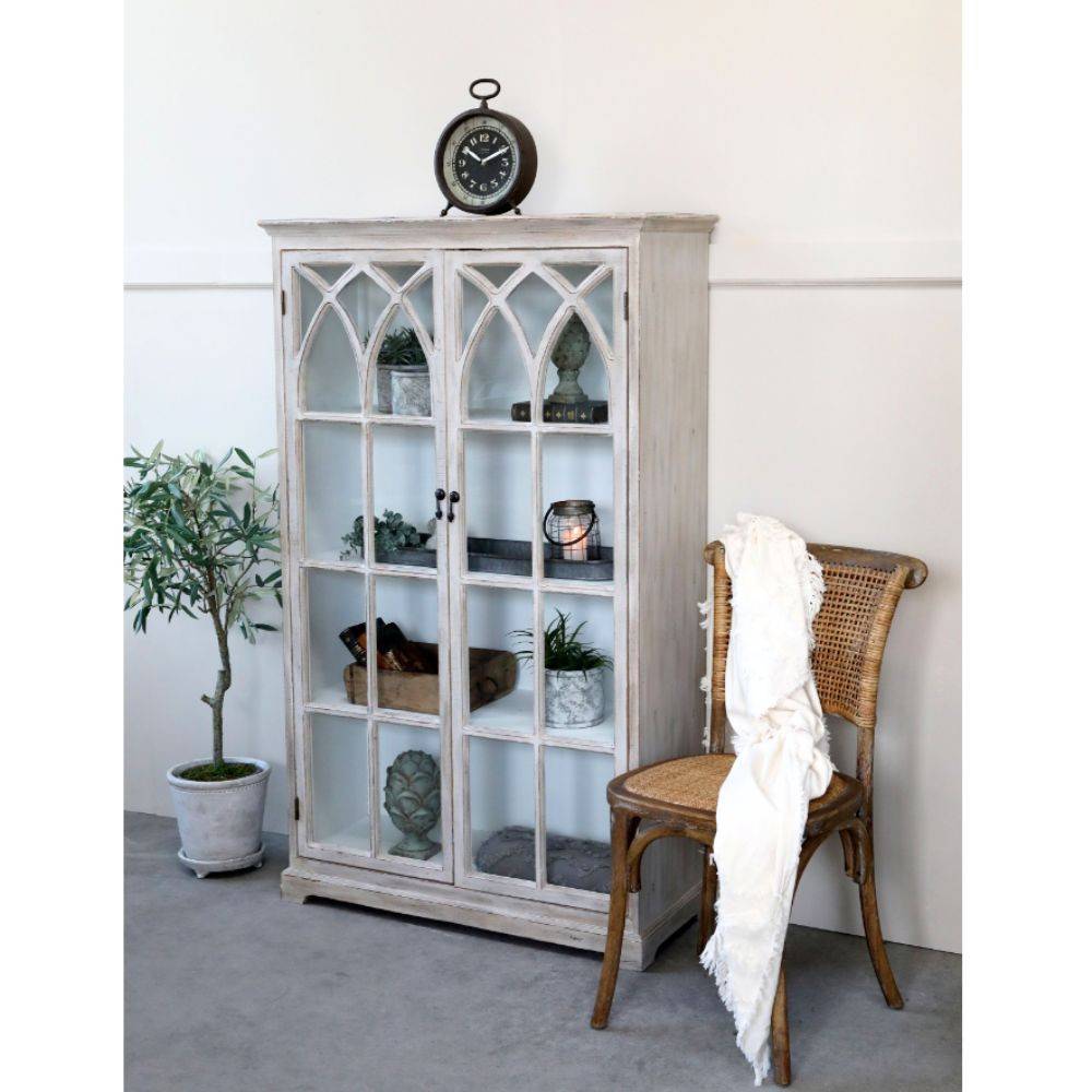 Chemin De Campagne - Armoire vitrine en bois de sapin et verre 90 x 37 x 154 cm Chemin de campagne - Imagen 3