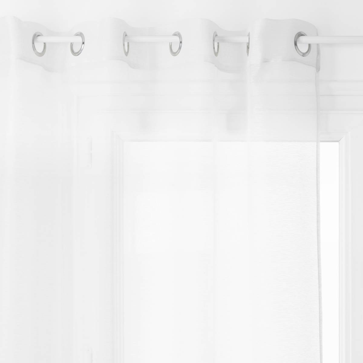 Atmosphera - Voilage "Moly" blanc 135x240cm - Atmosphera Créateur d'intérieur - Imagen 2