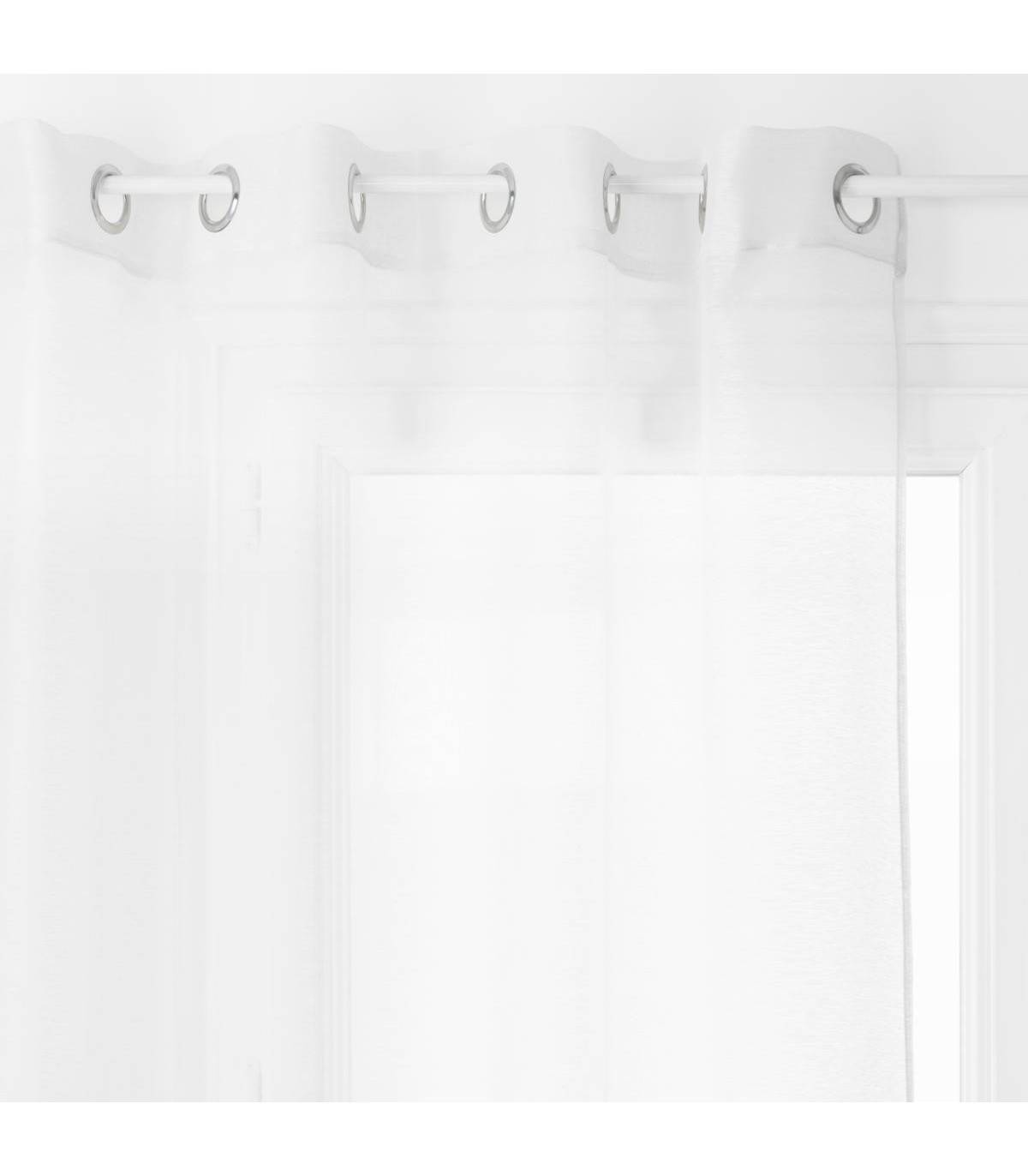 Voilage à œillets Blanc 135 x 240 cm - Image 1