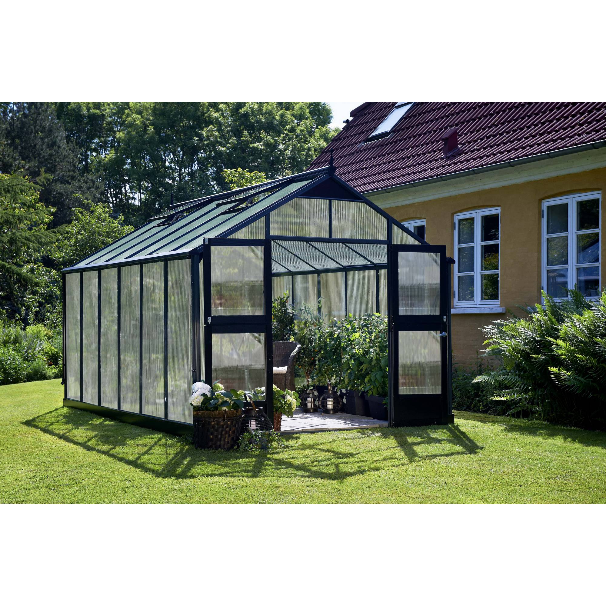 Juliana - Serre en polycarbonate 13 m² Premium, anthracite - Juliana - Image 1