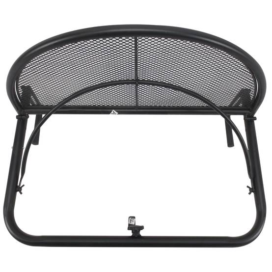 Table de balcon suspendue en métal demi-ronde pour extérieur hauteur et fixation réglables 60x50cm noir - Image 7