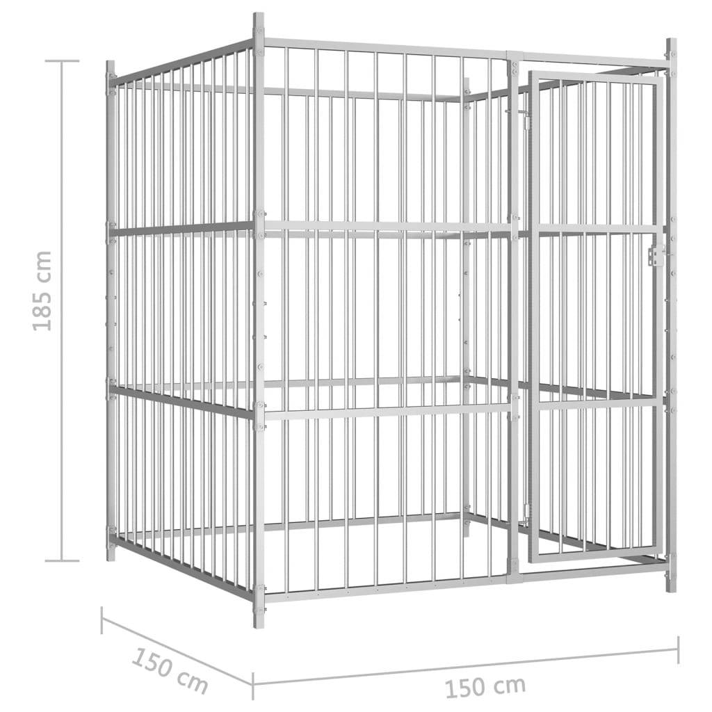 Vidaxl - Chenil d'extérieur pour chiens 150 x 150 x 185 cm vidaXL 144618 - Imagen 3