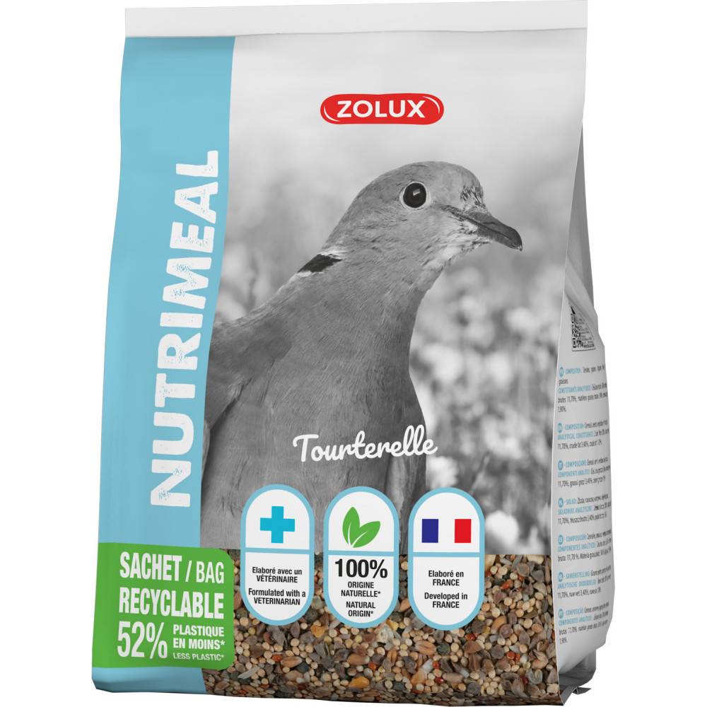 Zolux - zolux - Semillas para tórtola nutrimeal 800g. - Imagen 2