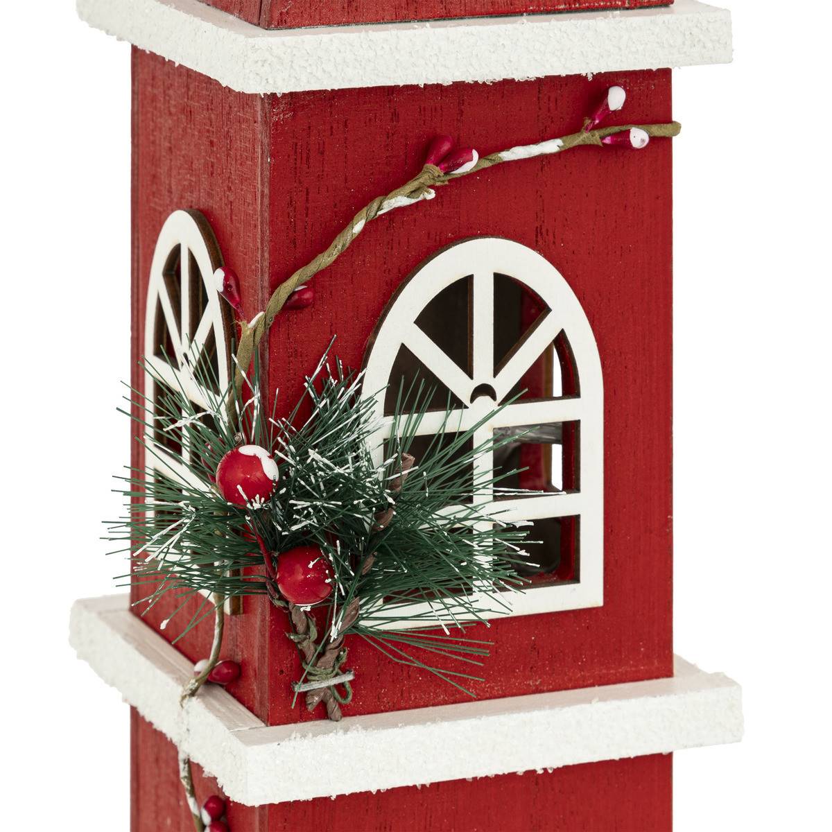 Fééric Lights & Christmas - Déco de Noël Citrouille enneigée et pailletée argent D 16 cm - Imagen 3