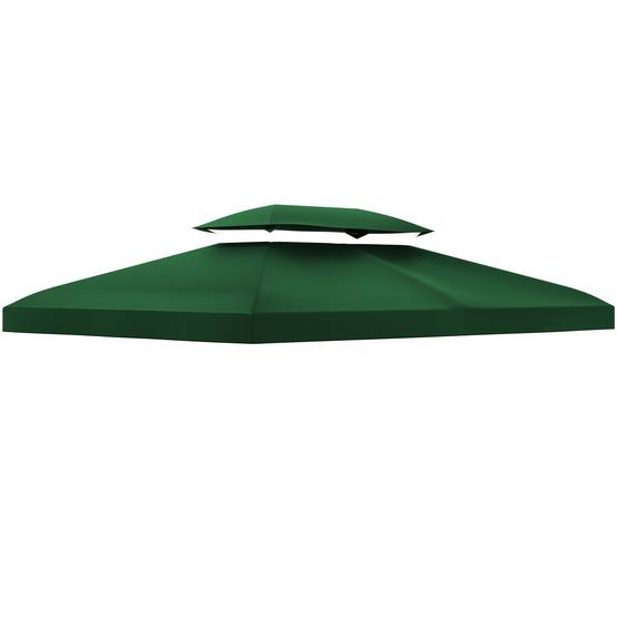 Toile de rechange pour tonnelle polyester jardin imperméable 3x4m vert - ComfortXL Outdoor Living - Image 1