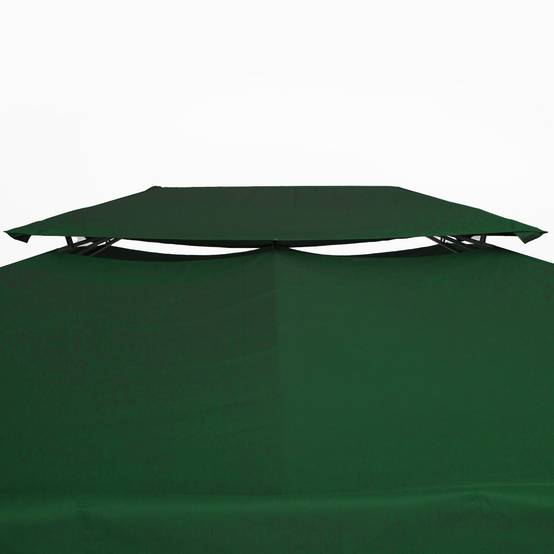 Toile de rechange pour tonnelle polyester jardin imperméable 3x4m vert - ComfortXL Outdoor Living - Image 10
