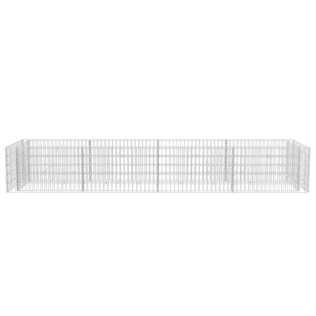 Helloshop26 - Jardinière lit surélevé plantes fleurs jardin à gabion acier 360 x 90 x 50 cm - Imagen 3