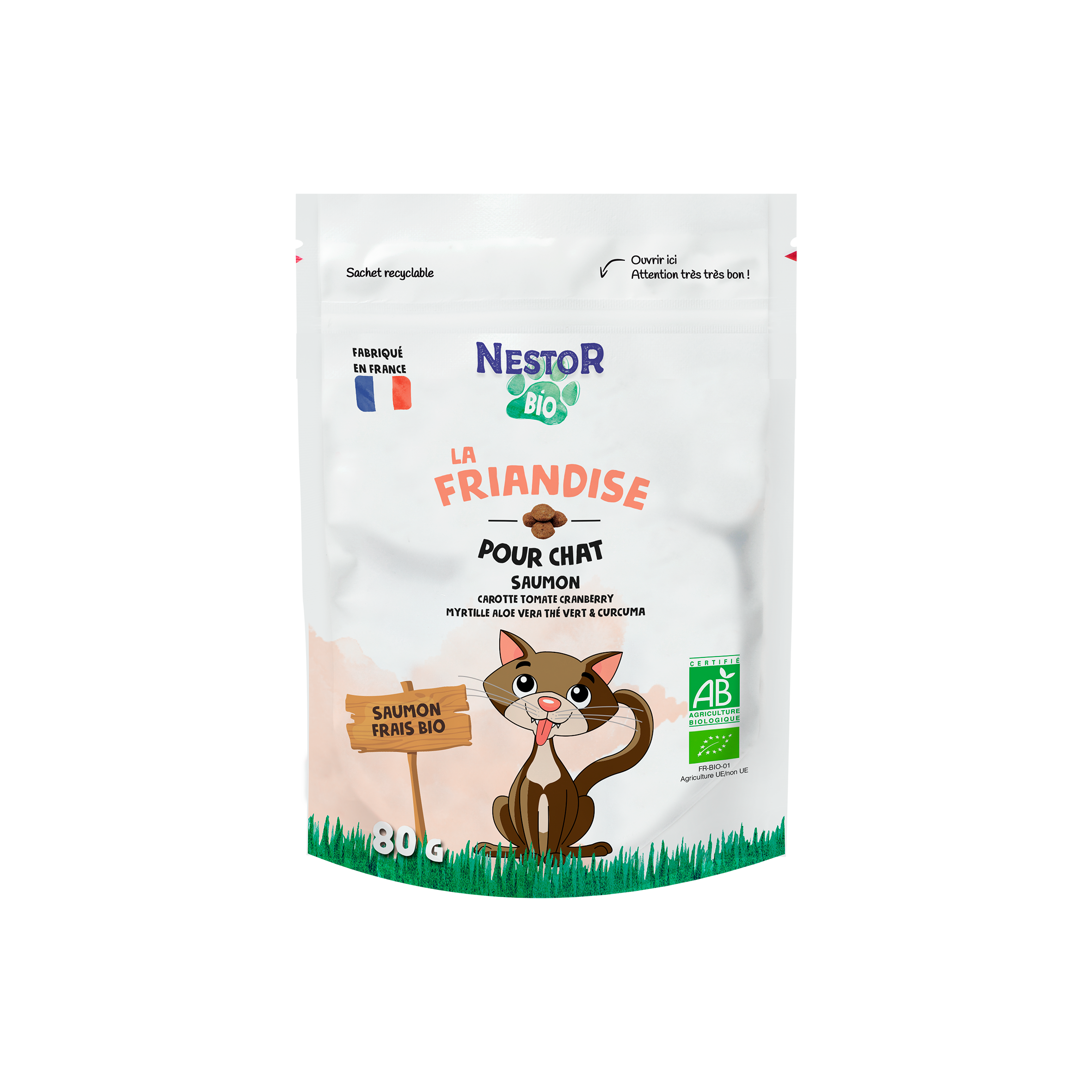 Nestor - Friandises Bio Sans Céréales au Saumon pour Chat - Imagen 1