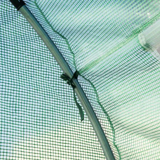 Serre de Culture Tunnel 18m² Acier Galvanisé et Bâche PE 12 Fenêtres 6x3x2 m Vert - ComfortXL Outdoor Living - Image 10