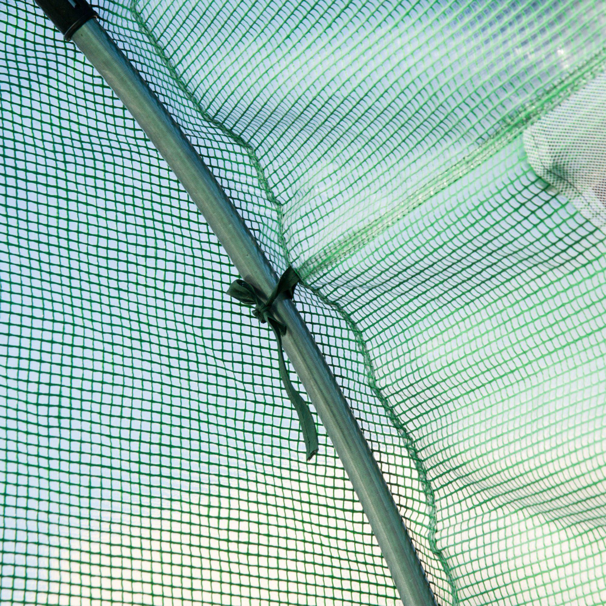 Serre de Culture Tunnel 18m² Acier Galvanisé et Bâche PE 12 Fenêtres 6x3x2 m Vert - ComfortXL Outdoor Living - Image 10