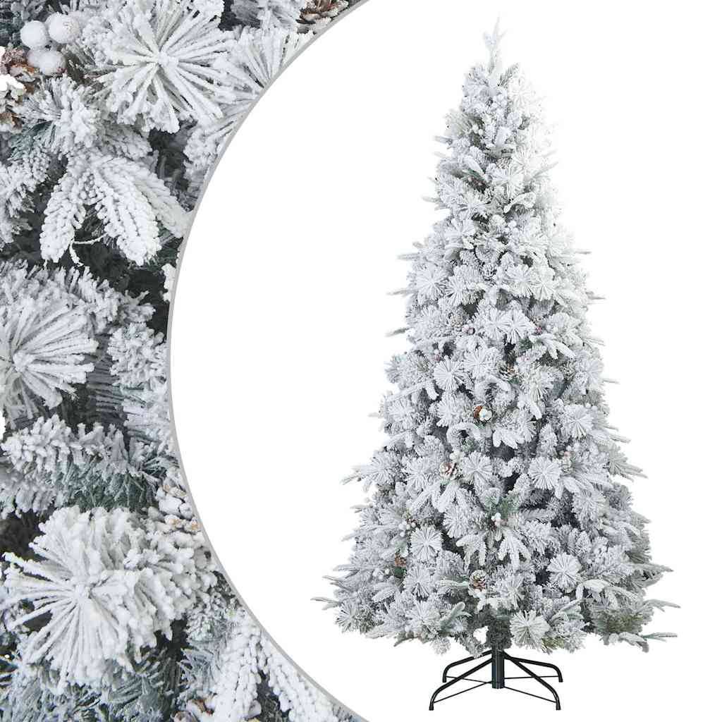 ComfortXL - Sapin de Noël artificiel enneigé avec décorations pour salon Blanc 180 cm – ComfortXL Outdoor Living - Image 2