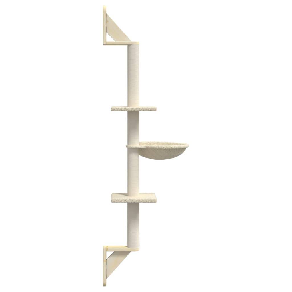 Vidaxl - Arbre à chat mural avec griffoir crème 142,5 cm vidaXL 172395 - Image 6