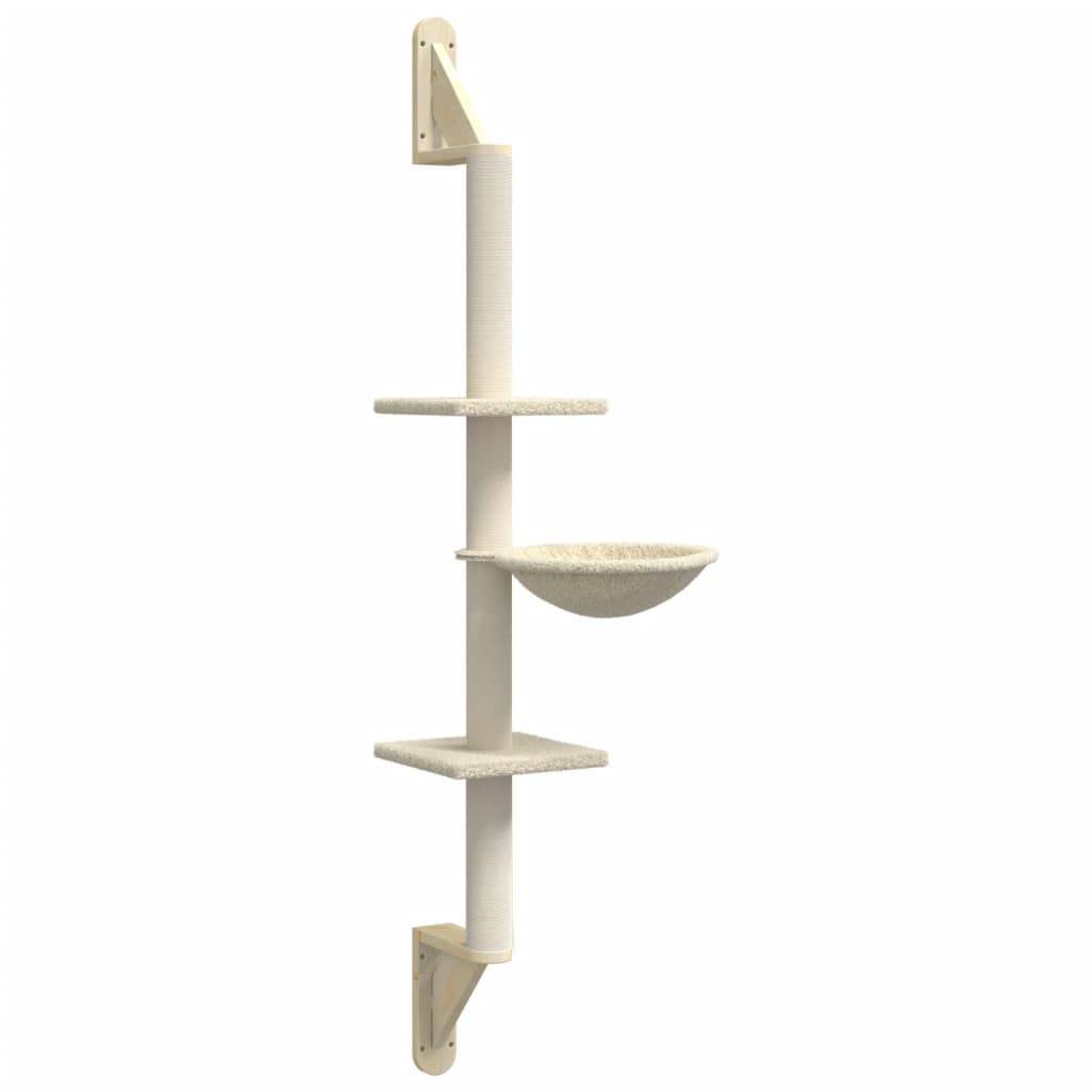 Vidaxl - Arbre à chat mural avec griffoir crème 142,5 cm vidaXL 172395 - Image 2