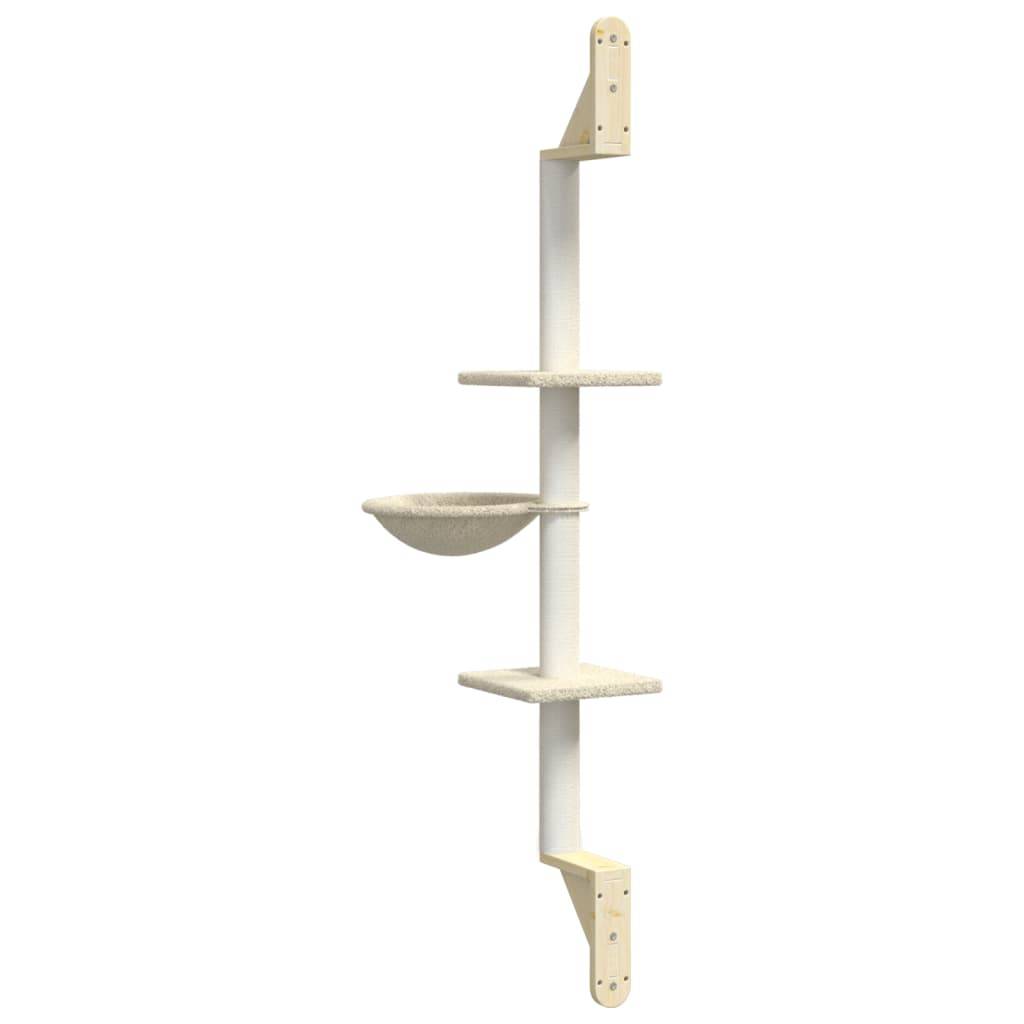 Vidaxl - Arbre à chat mural avec griffoir crème 142,5 cm vidaXL 172395 - Image 7