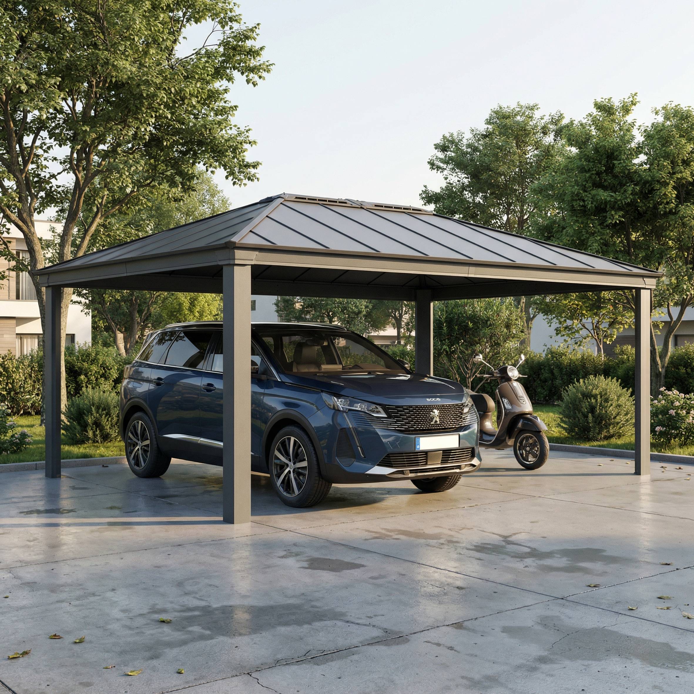 Canopia - CARPORT DOUBLE COLORADO 4,3x6 Gris - Imagen 2