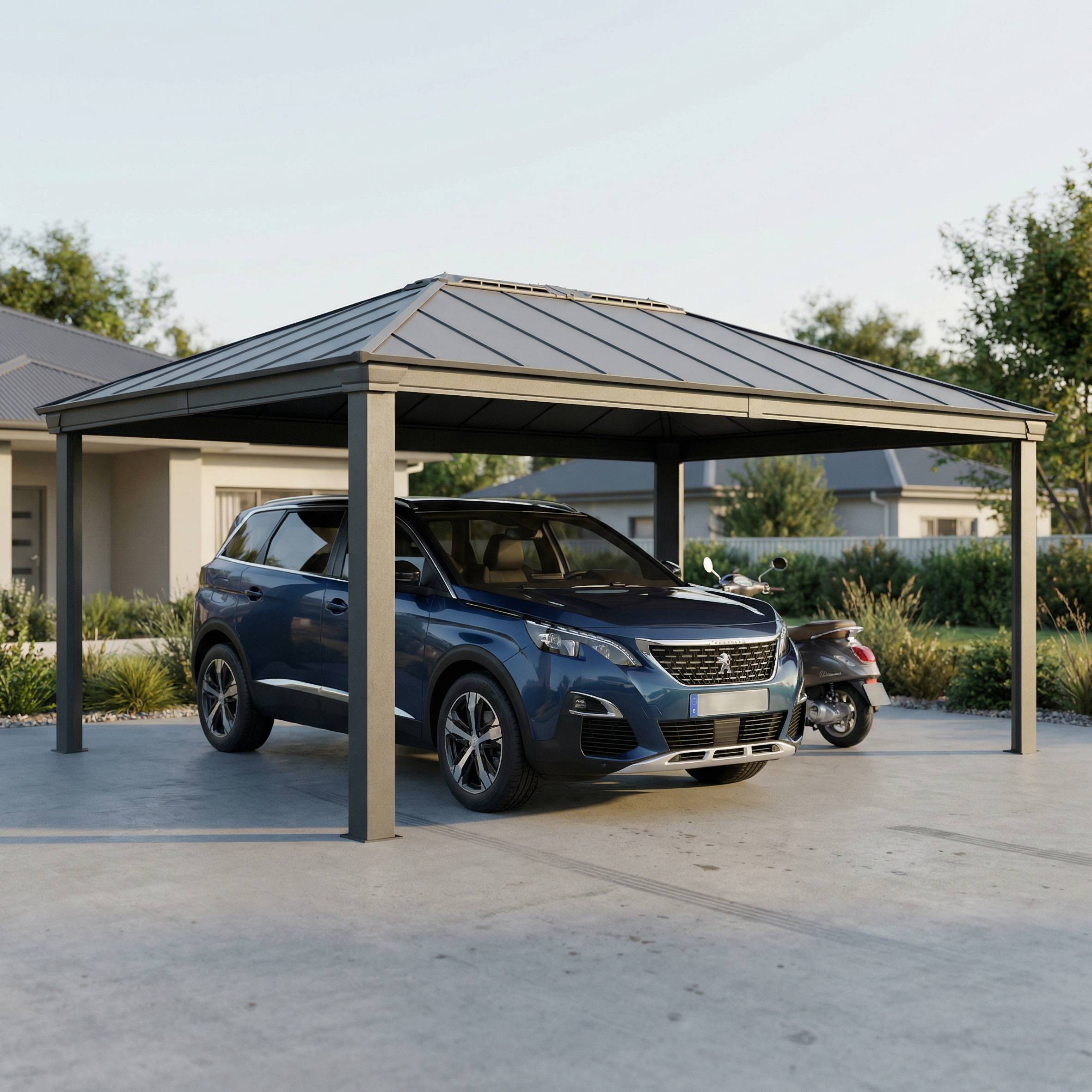 Canopia - CARPORT DOUBLE COLORADO 4,3x6 Gris - Imagen 3