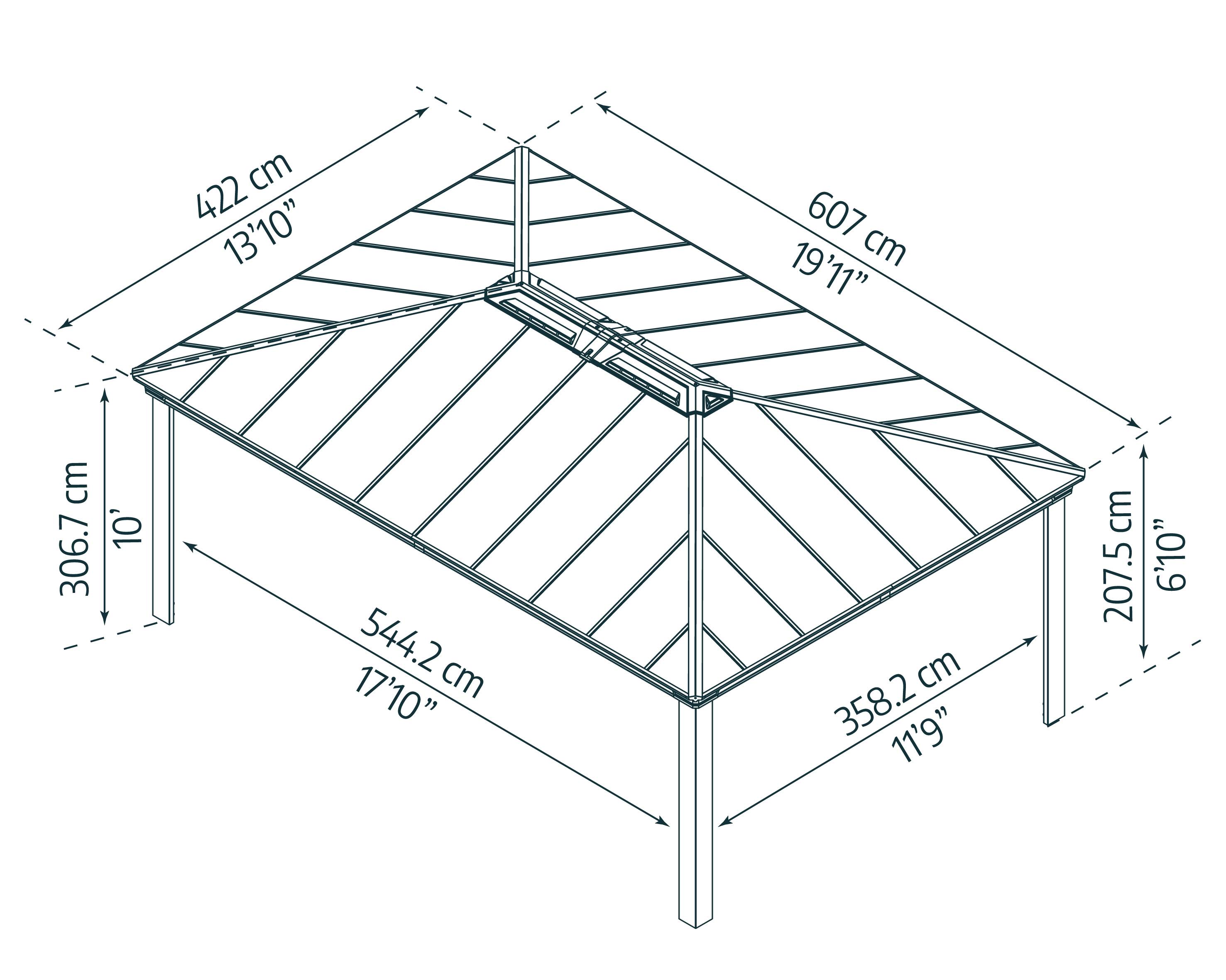 Canopia - CARPORT DOUBLE COLORADO 4,3x6 Gris - Imagen 7