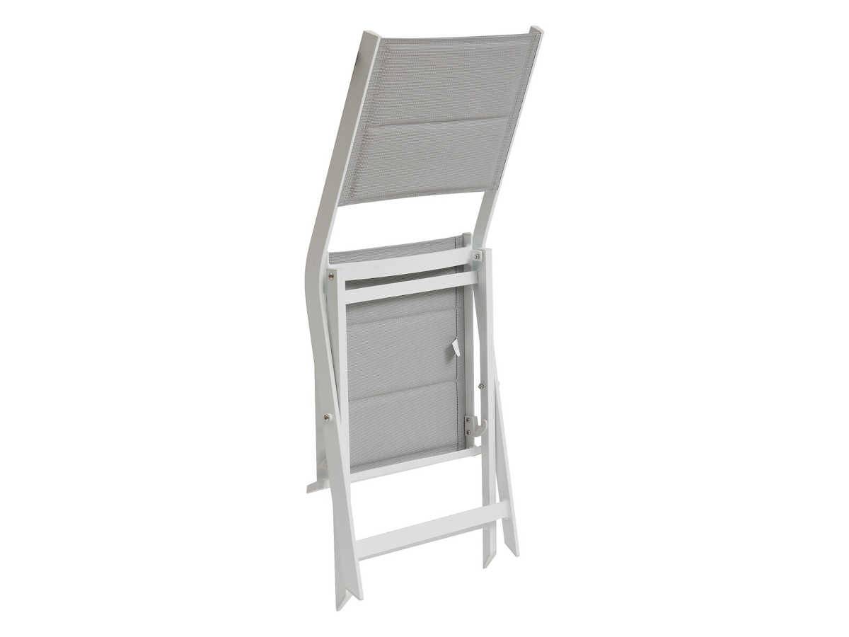 Hesperide - Lot de 4 chaises de jardin pliables Glacier et Blanc Allure - Hespéride - Imagen 3