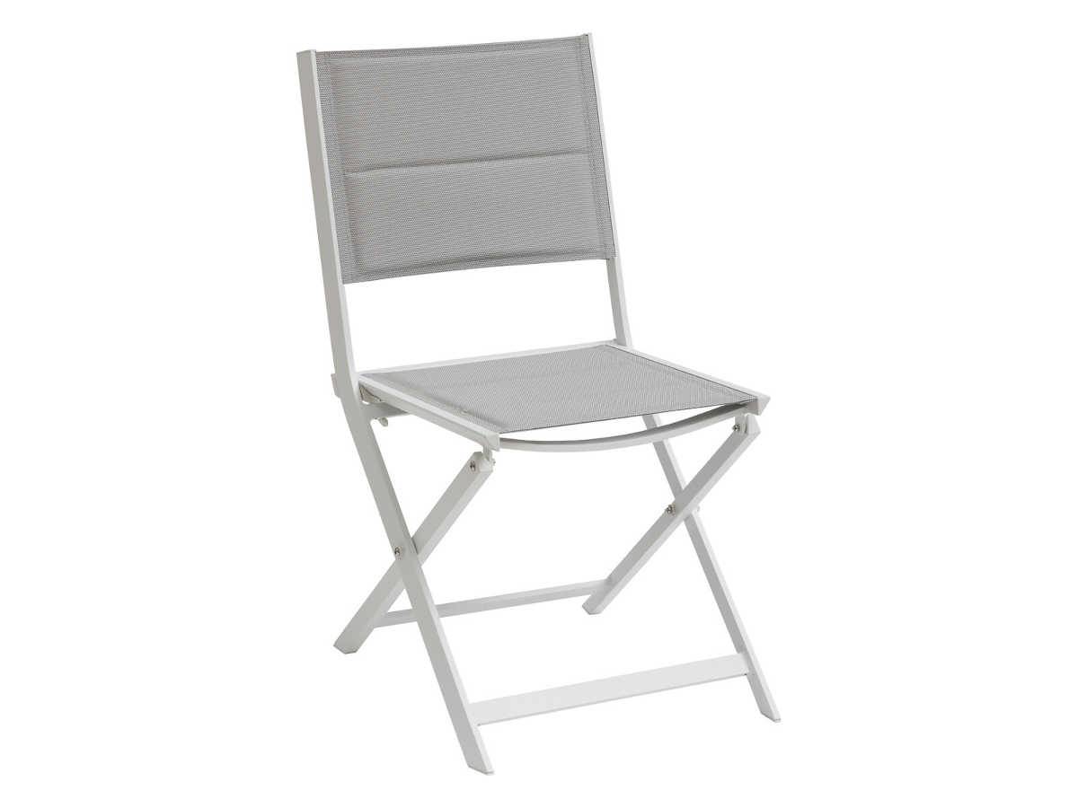 Hesperide - Lot de 4 chaises de jardin pliables Glacier et Blanc Allure - Hespéride - Imagen 2
