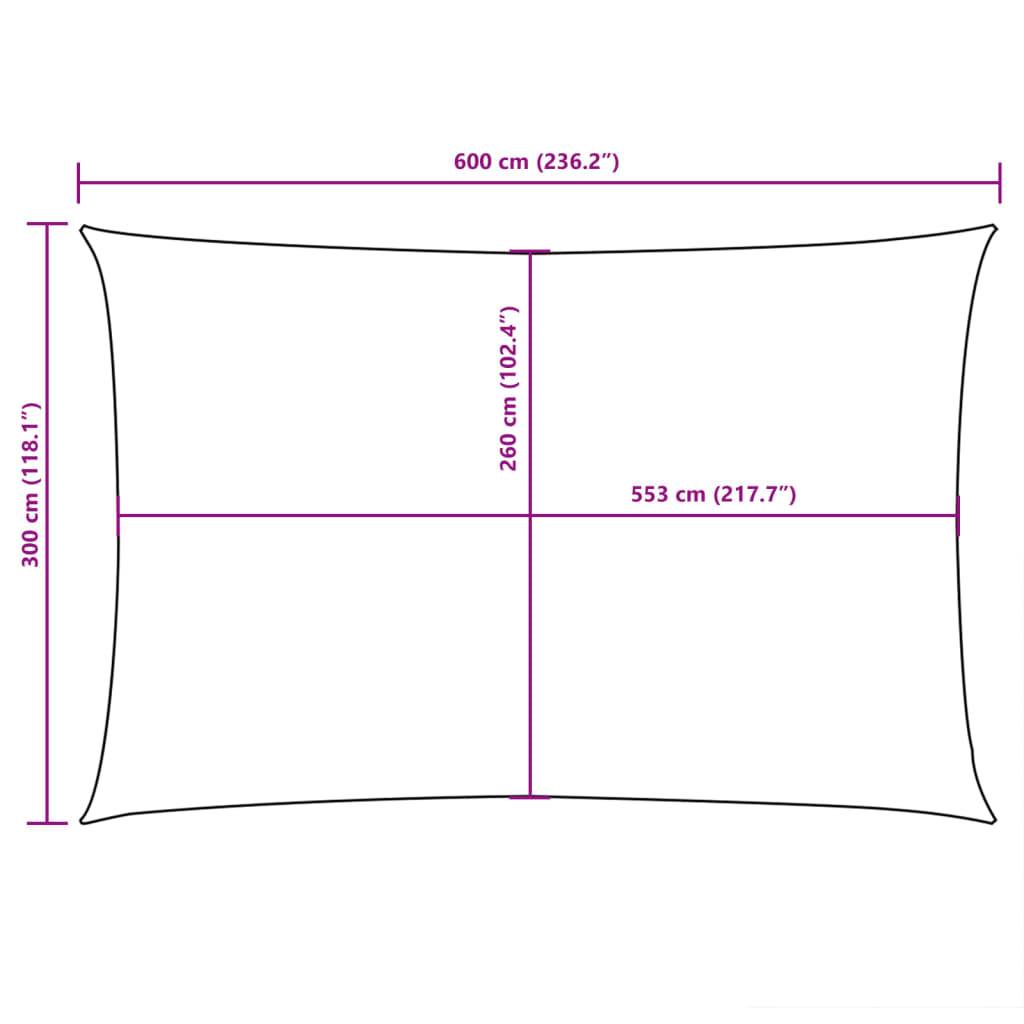 Maison Chic - Voile d'ombrage - Voile solaire tissu oxford rectangulaire 3x6 m crème - Meuble Pro - Imagen 10