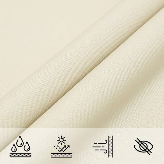 Maison Chic - Voile d'ombrage - Voile solaire tissu oxford rectangulaire 3x6 m crème - Meuble Pro - Imagen 8