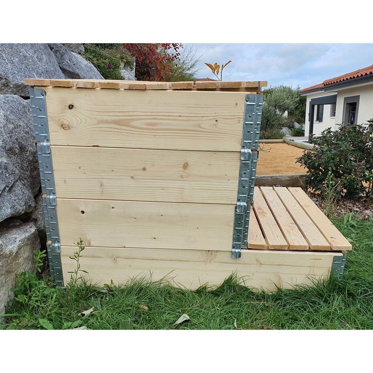 Composteur évolutif en bois naturel de 570 litres - Image 4