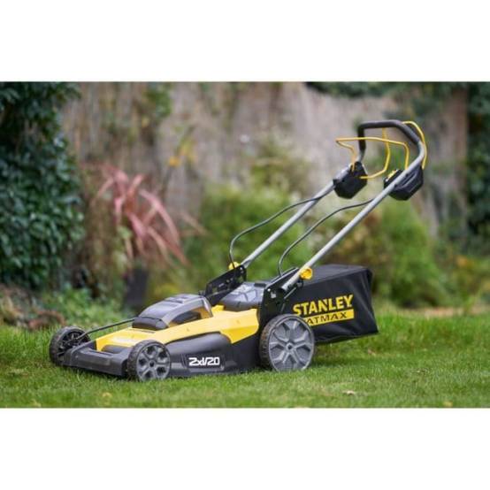 Tondeuse autopropulsée électrique sans fil + 2 batteries 4Ah + chargeur - Stanley Fatmax - SFMCMWS251M-QW - 18V - 51cm de coup - Image 2
