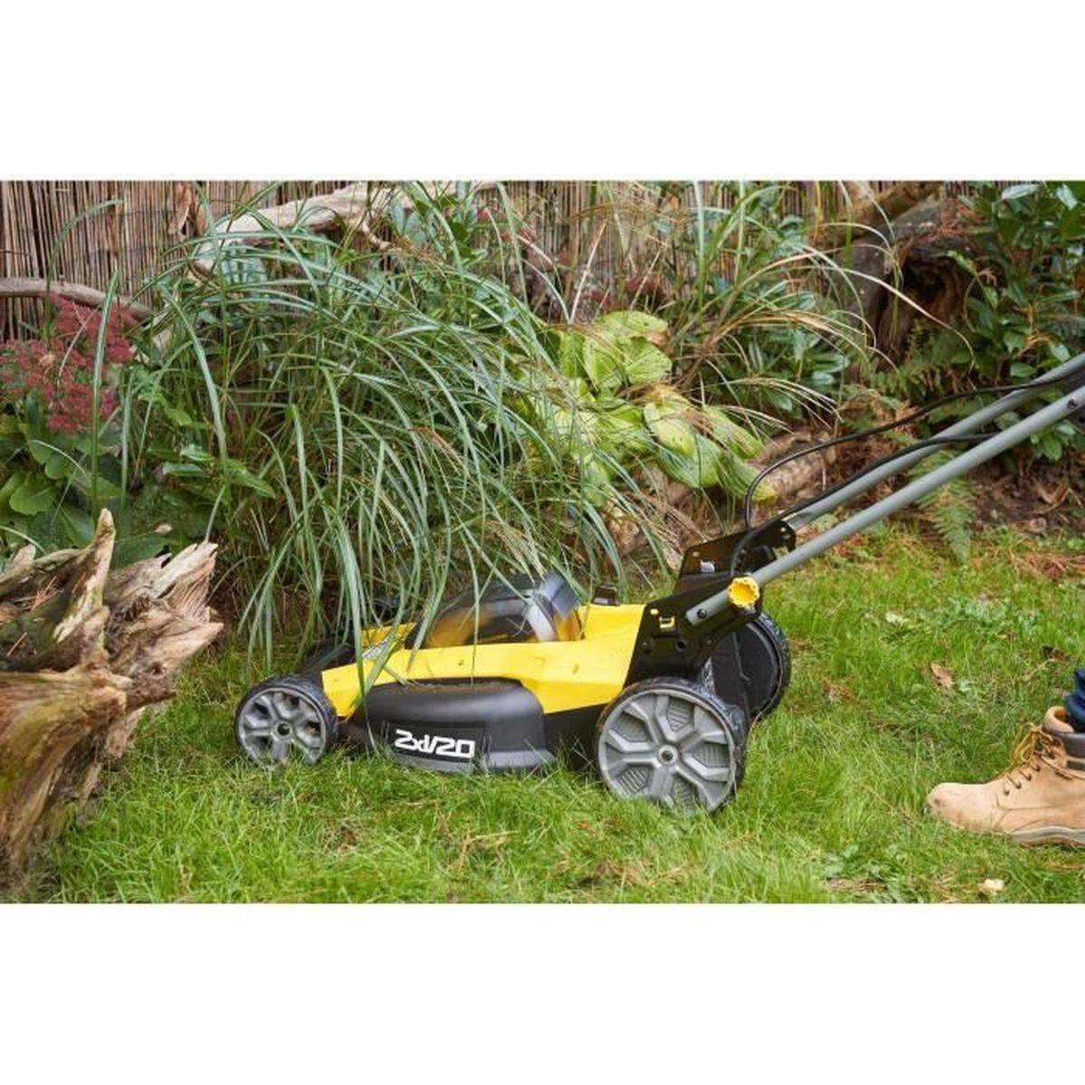 Tondeuse autopropulsée électrique sans fil + 2 batteries 4Ah + chargeur - Stanley Fatmax - SFMCMWS251M-QW - 18V - 51cm de coup - Image 9