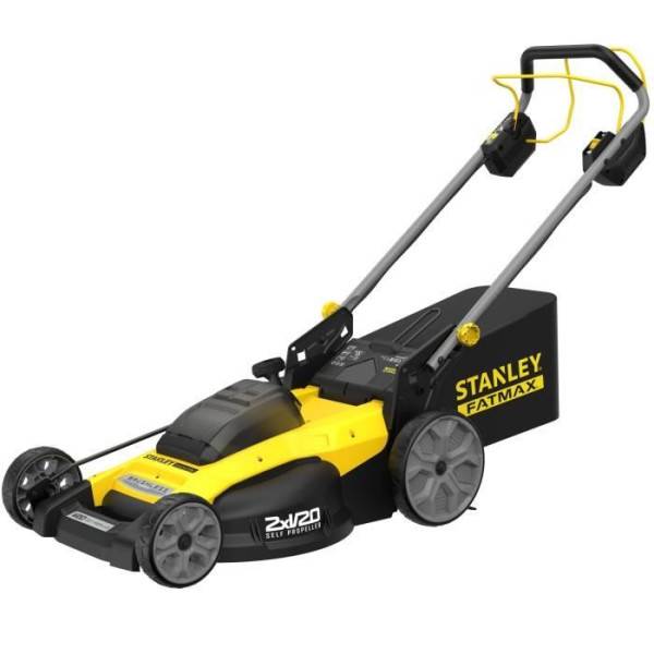 Tondeuse autopropulsée électrique sans fil + 2 batteries 4Ah + chargeur - Stanley Fatmax - SFMCMWS251M-QW - 18V - 51cm de coup - Image 1