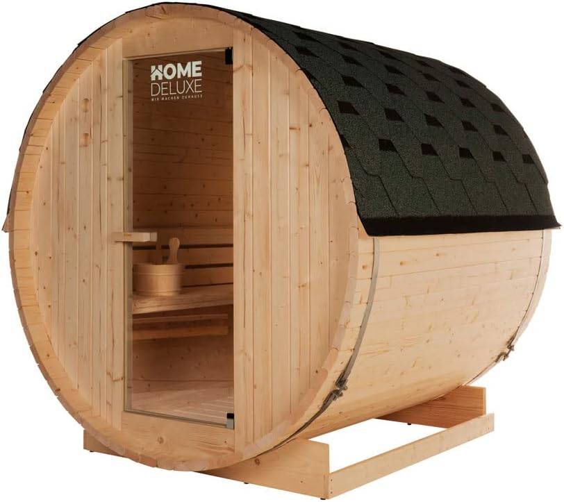 Home Deluxe - Sauna tonneau extérieur HOME DELUXE LAHTI L - 195 x 180 cm pour 4 personnes
