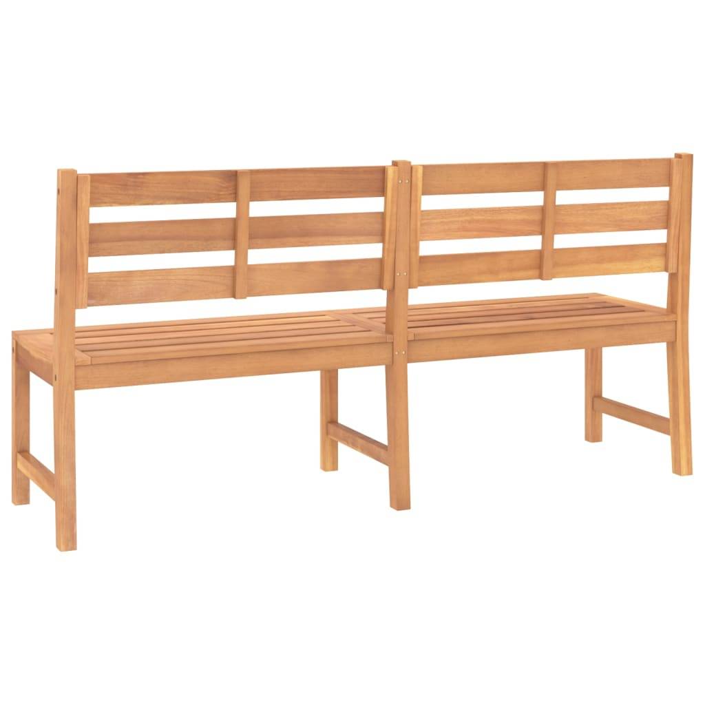 ComfortXL - Banc de jardin bois teck massif extérieur aménagement pied central 180 cm brun - ComfortXL Outdoor Living - Image 5
