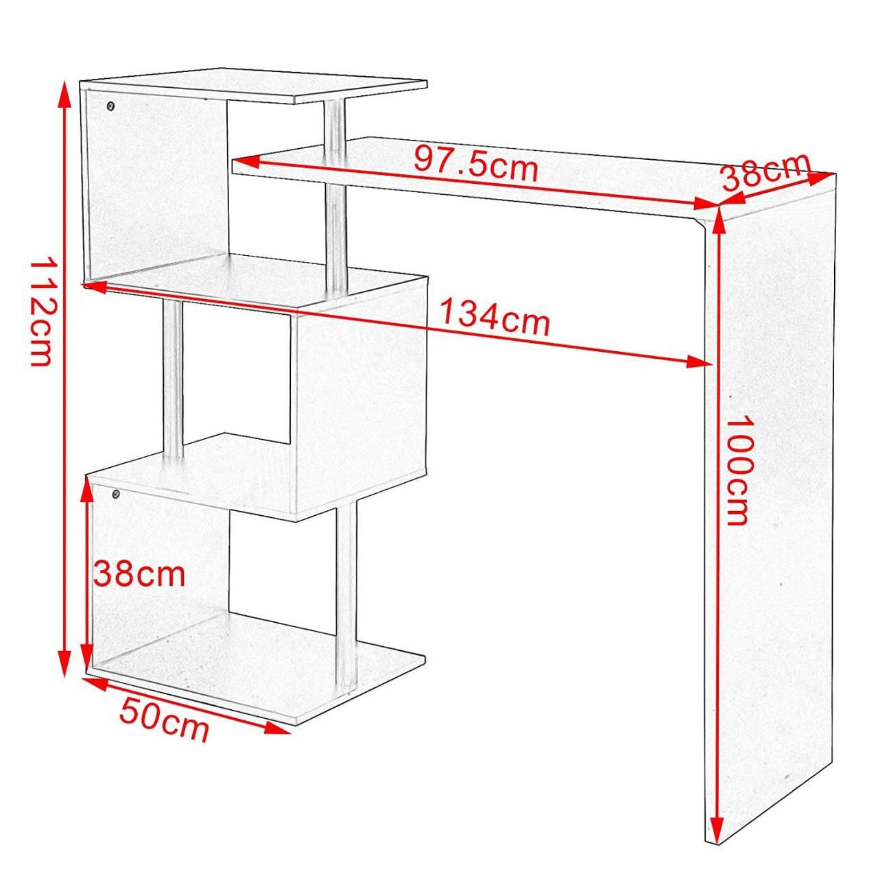 Helloshop26 - Table de bar en MDF 100 cm noir - Imagen 2