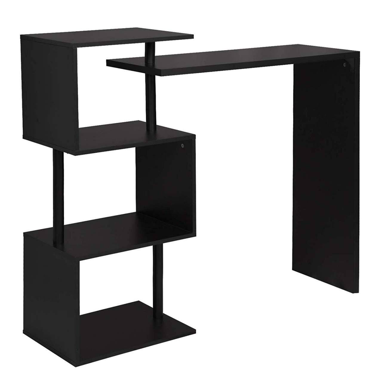 Helloshop26 - Table de bar en MDF 100 cm noir - Imagen 1