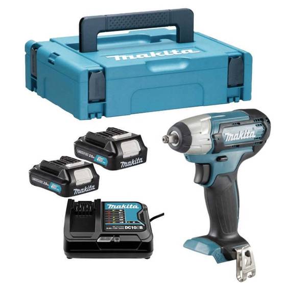 Boulonneuse à chocs 10,8 V Li-Ion 140 Nm - MAKITA - 2 batteries 12V 2.0Ah chargeur - MakPak - TW140DSAJ - Image 1