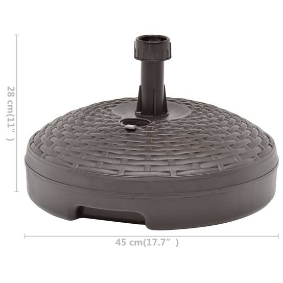 Vidaxl - Socle de parasol rempli de sable/d'eau 20 L Plastique rotin vidaXL 48770 - Image 3