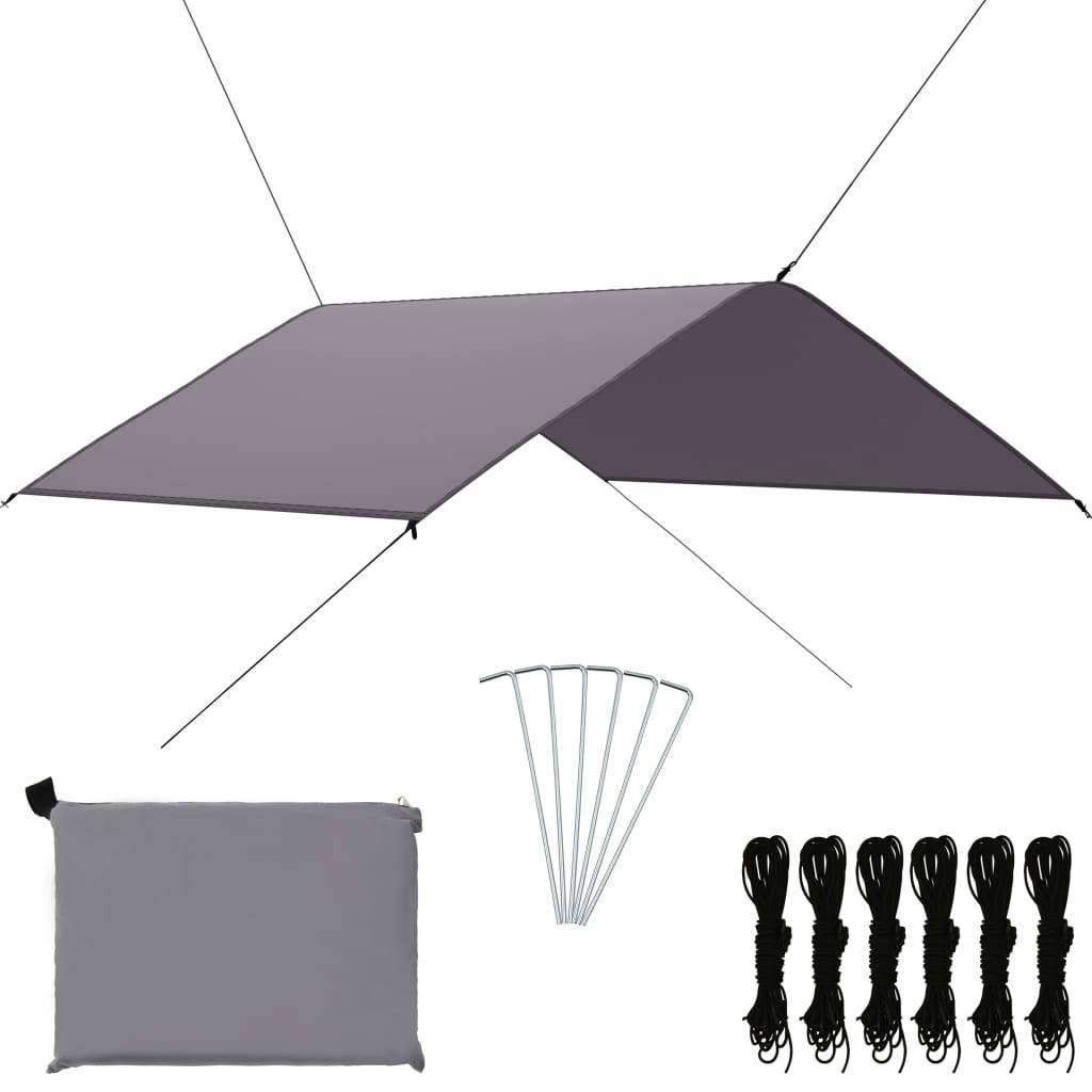 Bâche d'extérieur 4x4 m gris - Image 2
