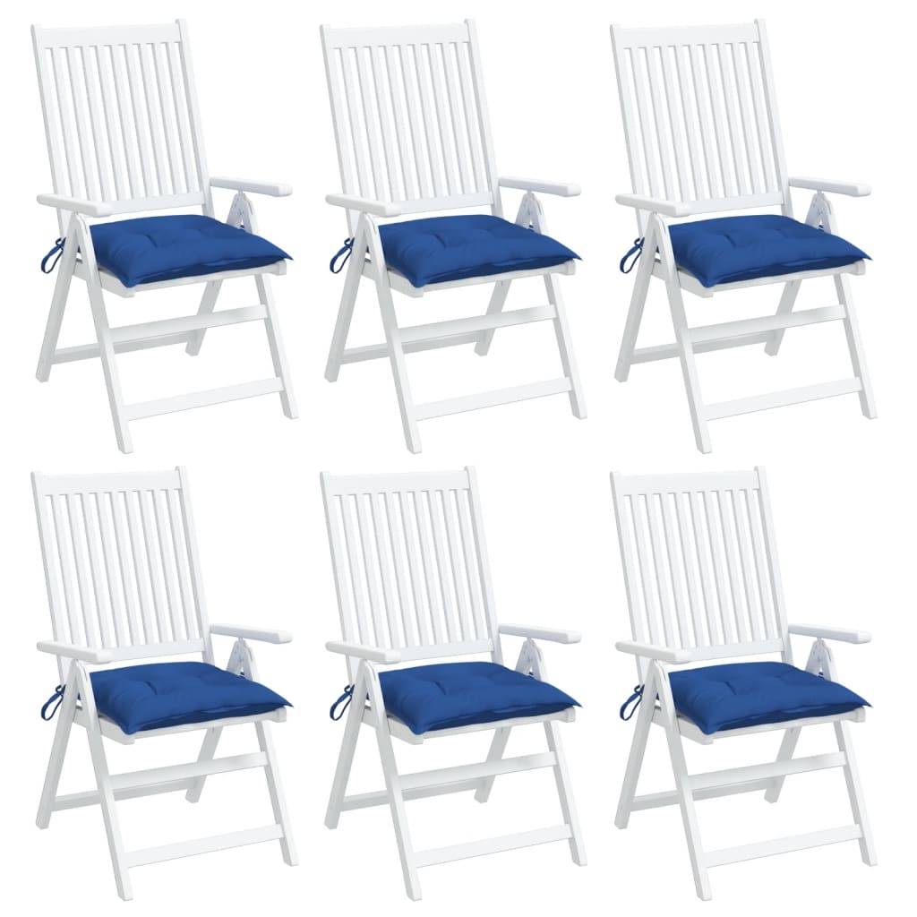 PANGIVO - Coussins de chaise lot de 6 tissu oxford bleu 40 x 40 x 7 cm - PANGIVO - Image 4