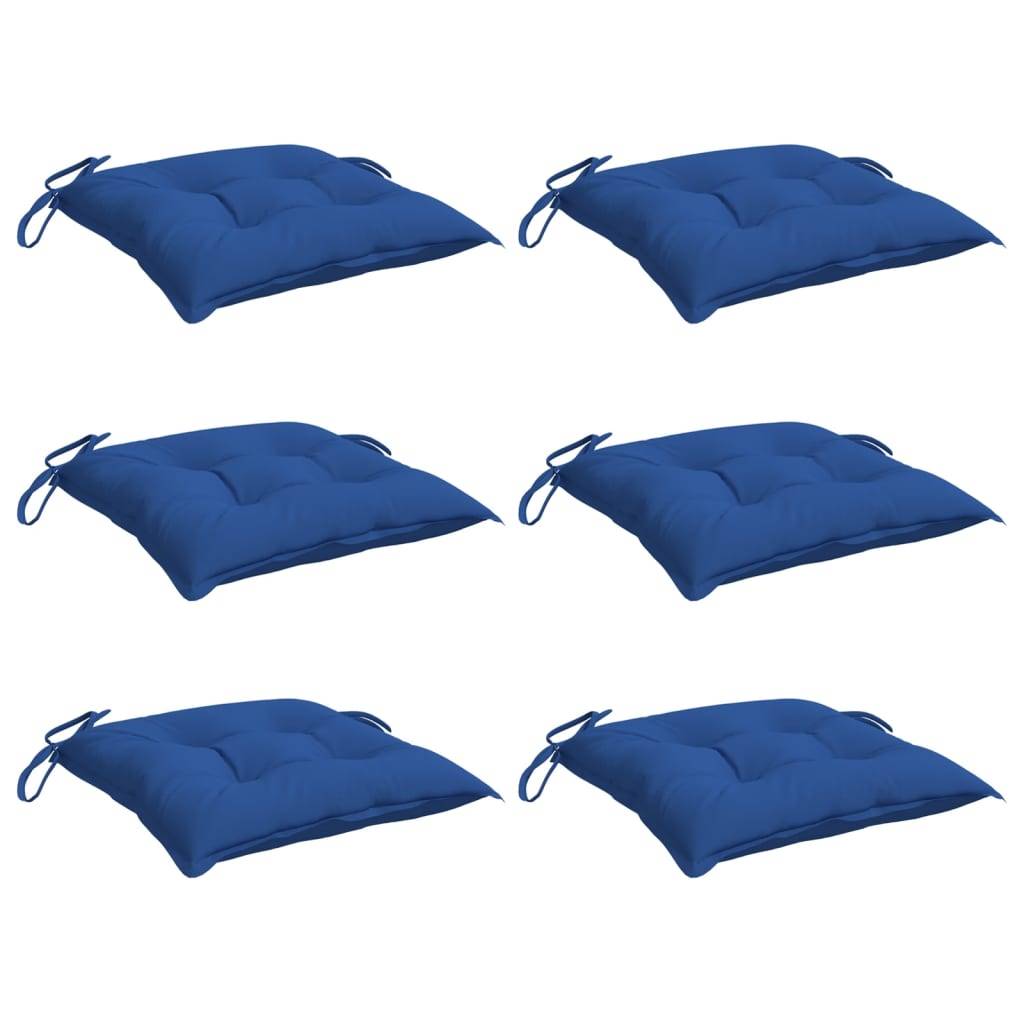 PANGIVO - Coussins de chaise lot de 6 tissu oxford bleu 40 x 40 x 7 cm - PANGIVO - Image 3