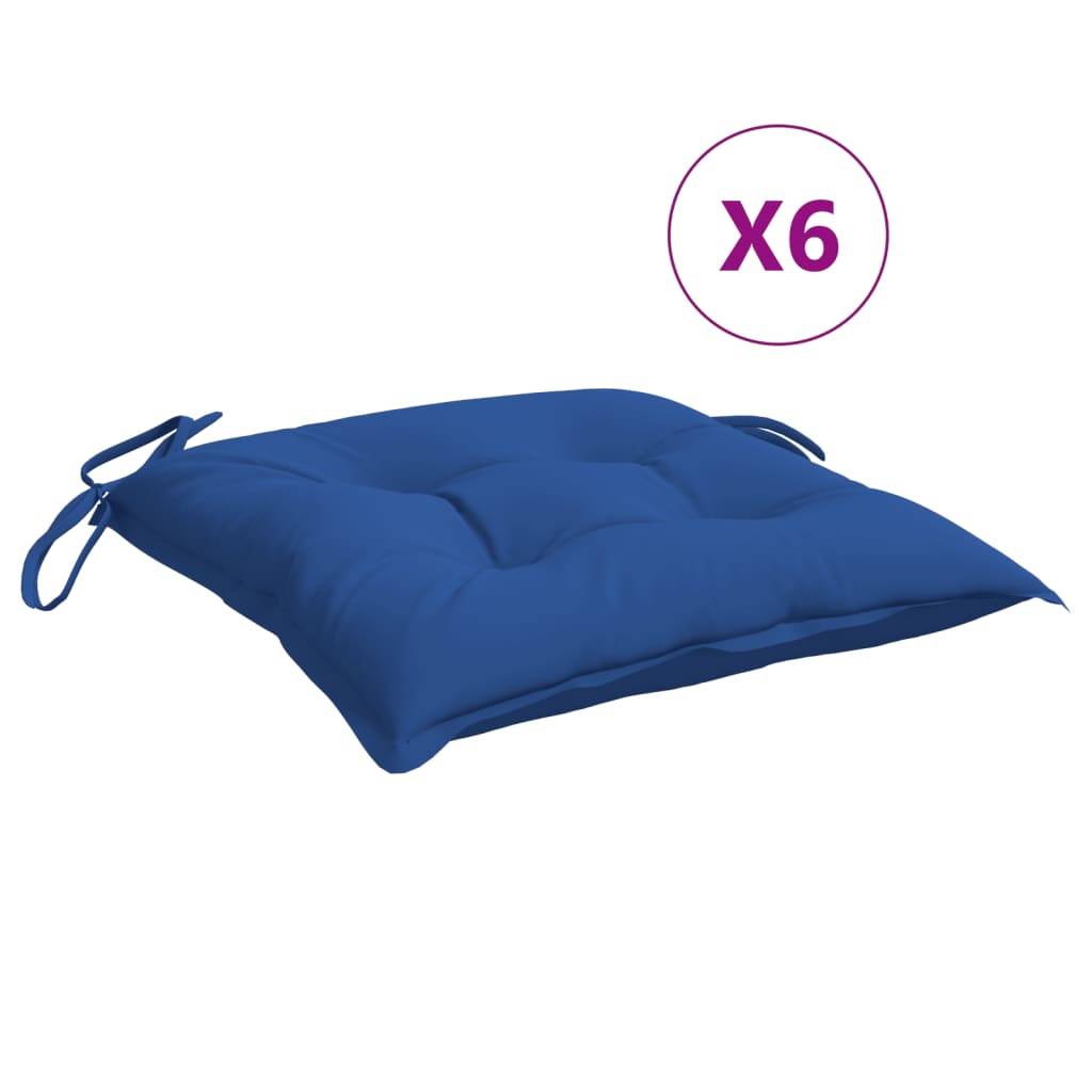 PANGIVO - Coussins de chaise lot de 6 tissu oxford bleu 40 x 40 x 7 cm - PANGIVO - Image 2
