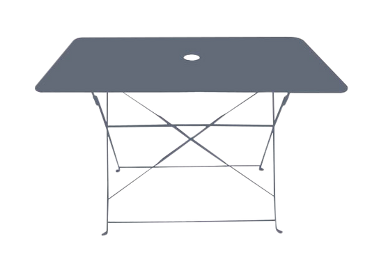 Châlet-Jardin - Table rectangulaire d'extérieur pliante Bistro en acier - Gris Chalet & Jardin