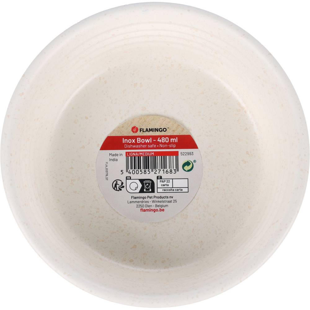 Gamelle pour nourriture ou l'eau blanche ø 13.6cm,  480 ml pour chat et petit chien - Imagen 1