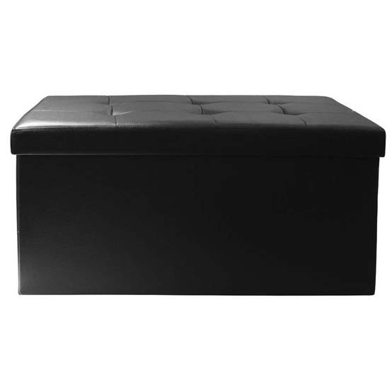 The Home Deco Factory - Banc coffre de rangement en polyuréthane Zoé - Image 1
