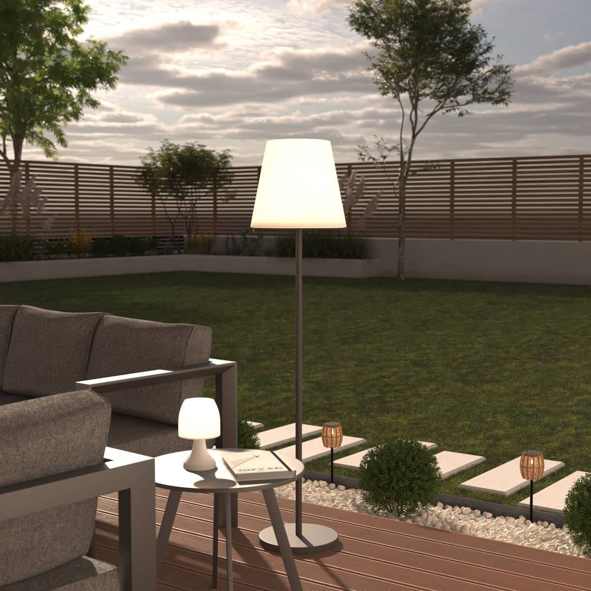 Lampadaire d'extérieur "Rony" métal blanc H150cm ATMOSPHERA CREATEUR D'INTERIEUR - Imagen 1
