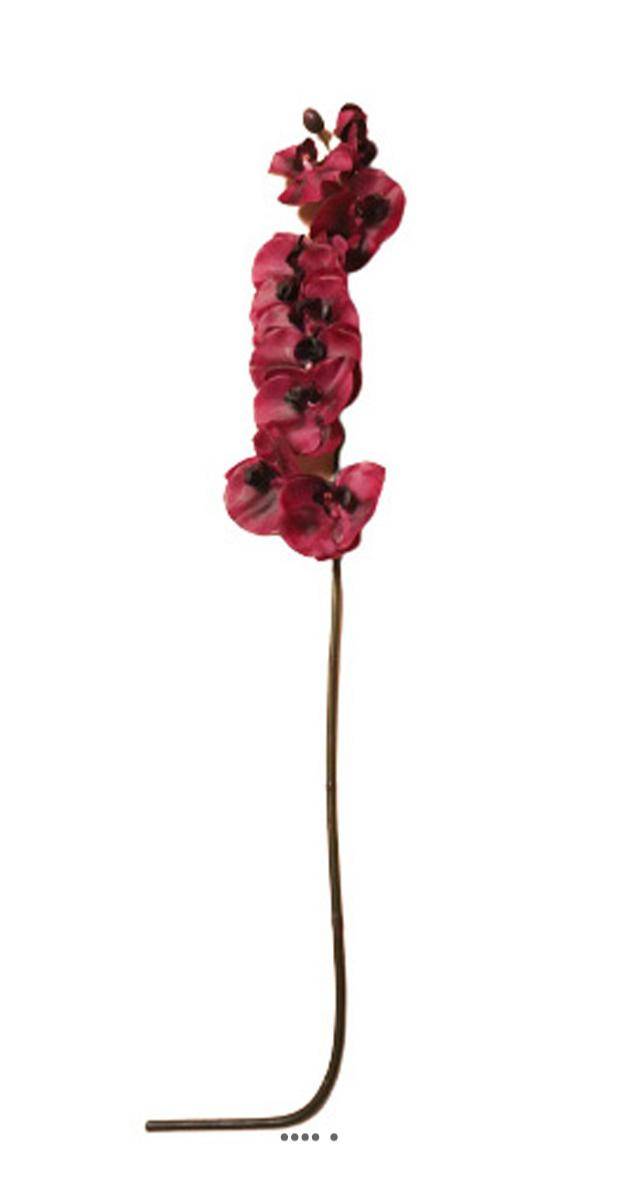 Artificielles - Superbe tige d'orchidée artificielle toucher réel 10 fleurons 110 cm Pourpre - couleur: Pourpre - Imagen 1