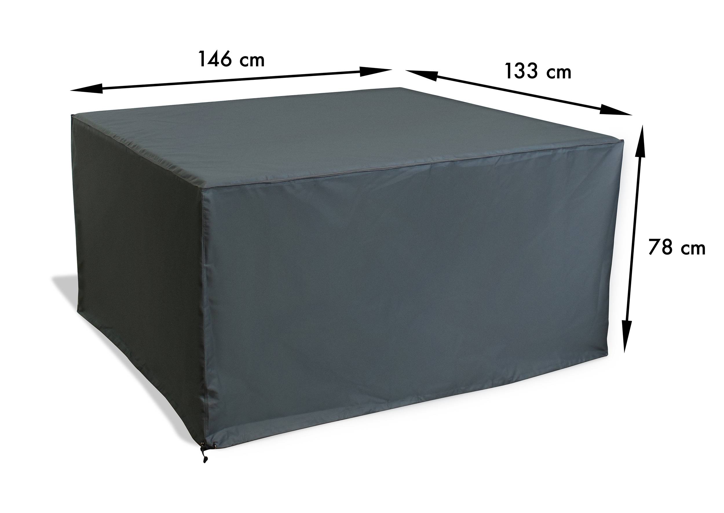 Dcb Garden - Ensemble repas encastrable 8 places en résine tressée + housse - Crème - OCEANE - Image 4