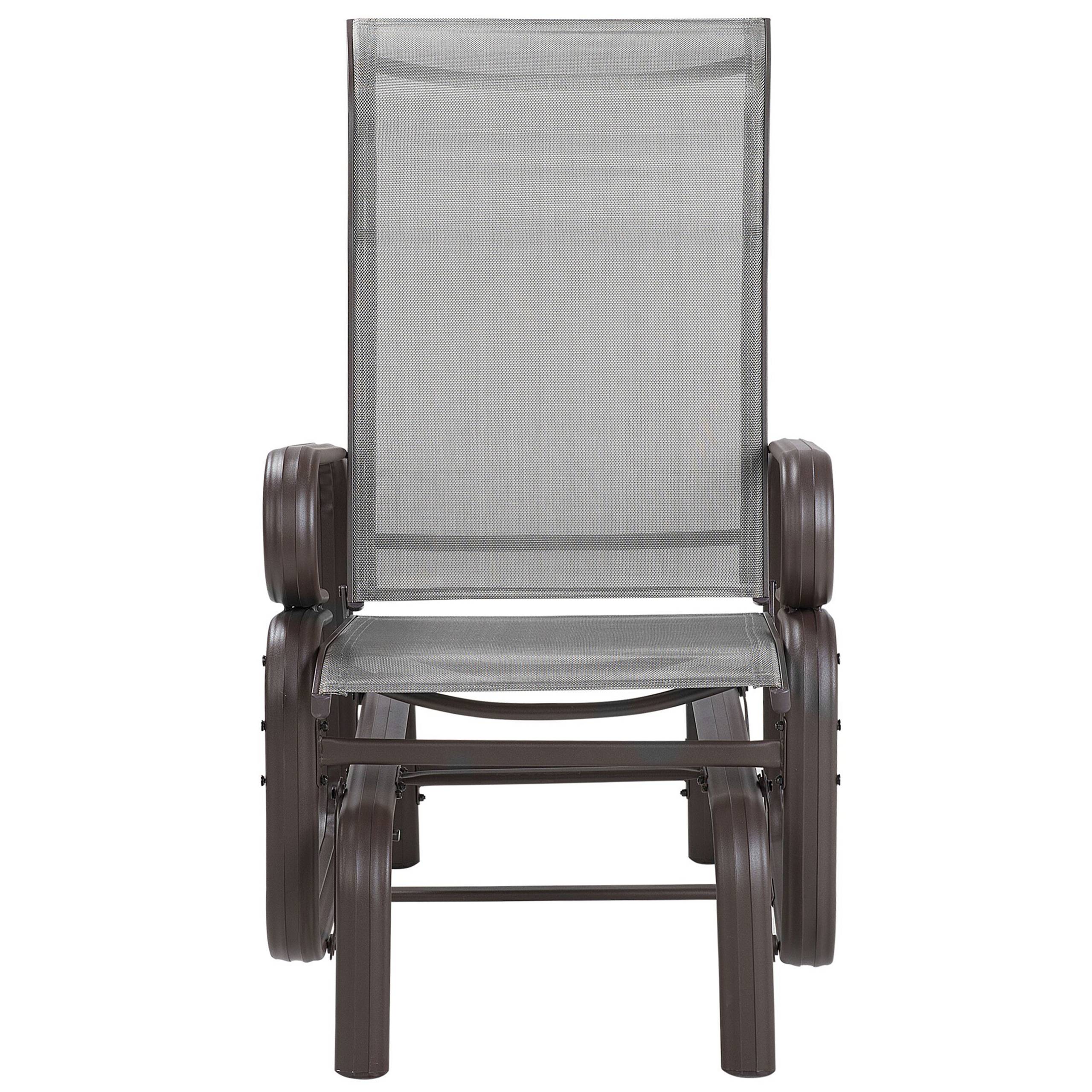 Beliani - Fauteuil Aluminium Marron/gris BORGIO - 60x78x104- Beliani - Image 4