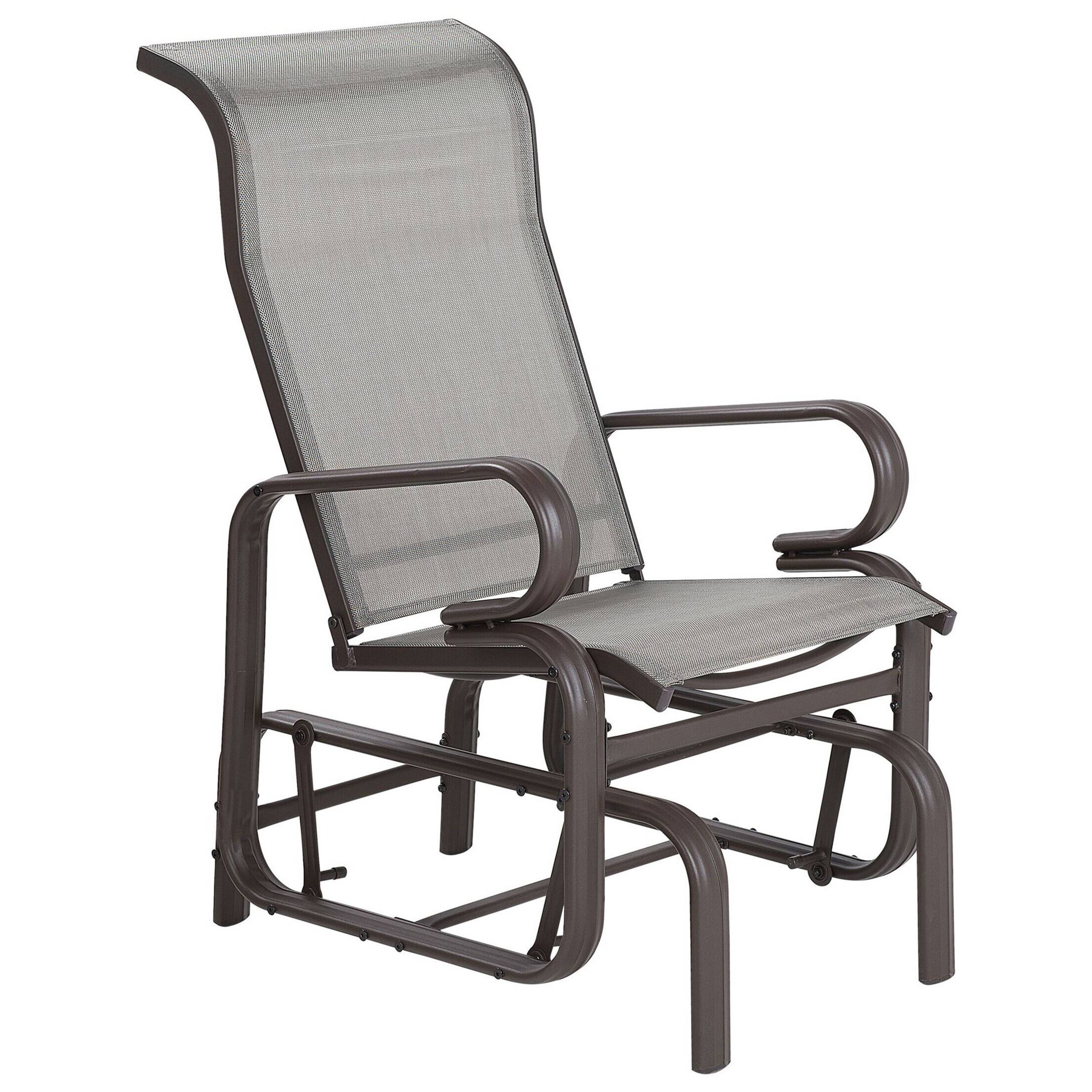 Beliani - Fauteuil Aluminium Marron/gris BORGIO - 60x78x104- Beliani - Image 1