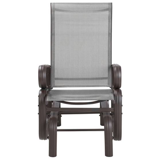 Beliani - Fauteuil Aluminium Marron/gris BORGIO - 60x78x104- Beliani - Image 3