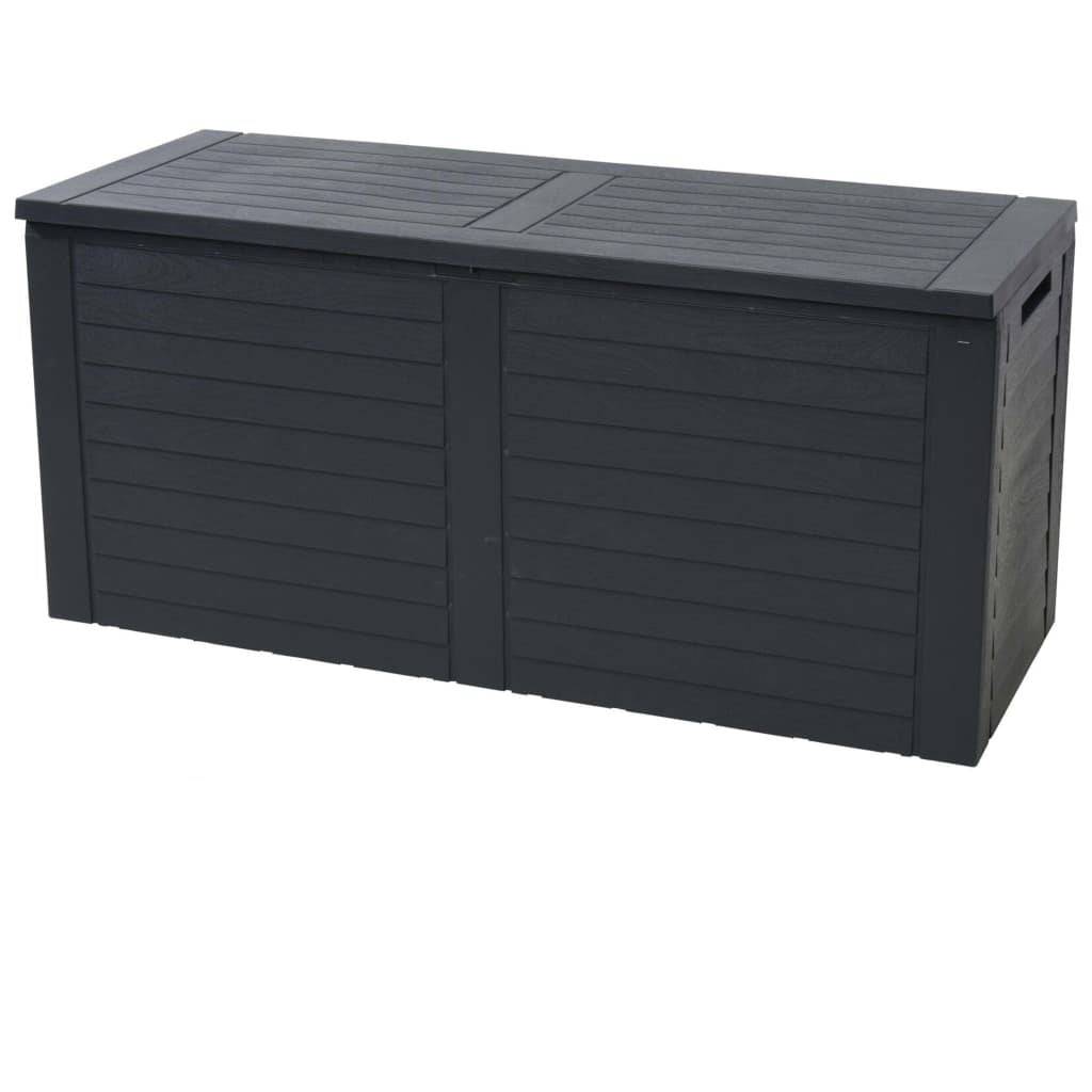 Helloshop26 - Coffre boîte de rangement coussins de jardin 240 litres anthracite - Imagen 1